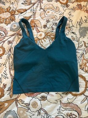 lululemon athletica Teal V-Neck Support Bralette